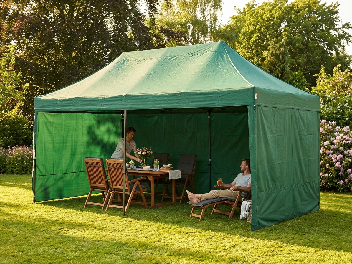 Pop up gazebo 3x6m green with aluminium frame - view 3