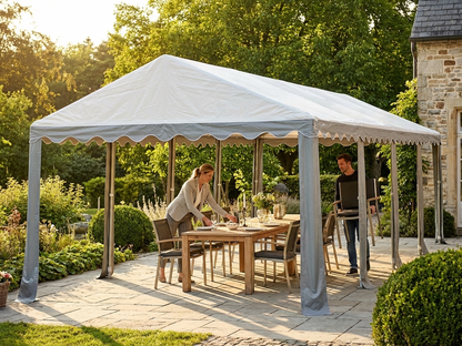 PVC roof cover for 6x12 m marquee in white and grey