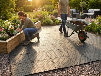 Recycled PE flooring in anthracite, 96 m² - view 3