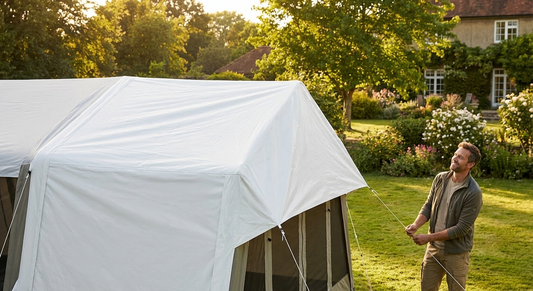 PVC Roof Cover End Section 7x2m White - product detail