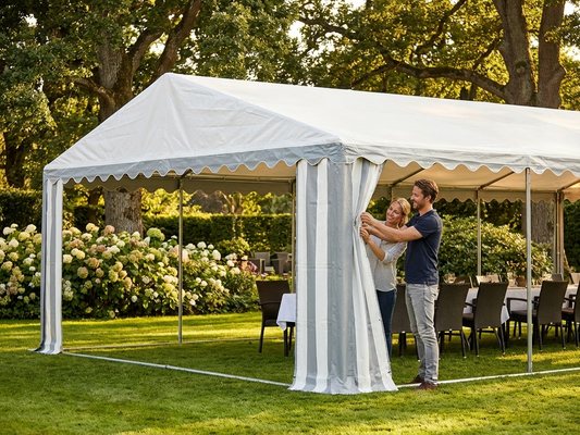 Roof Cover 5x8m White Grey Polyethylene Tarpaulin for Marquee