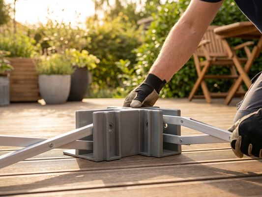 3-way connector in grey made from durable plastic