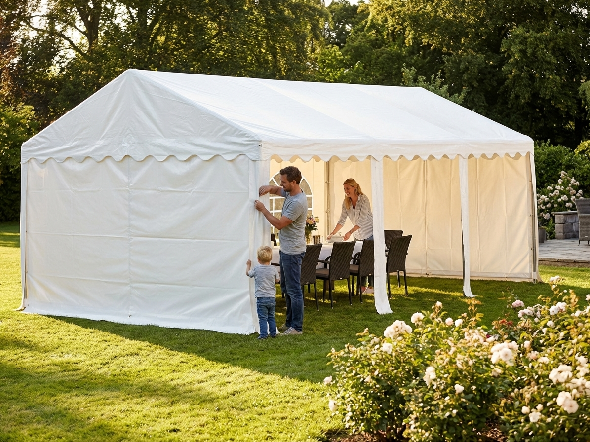 White PVC marquee roof cover 5x10m for outdoor events - product detail