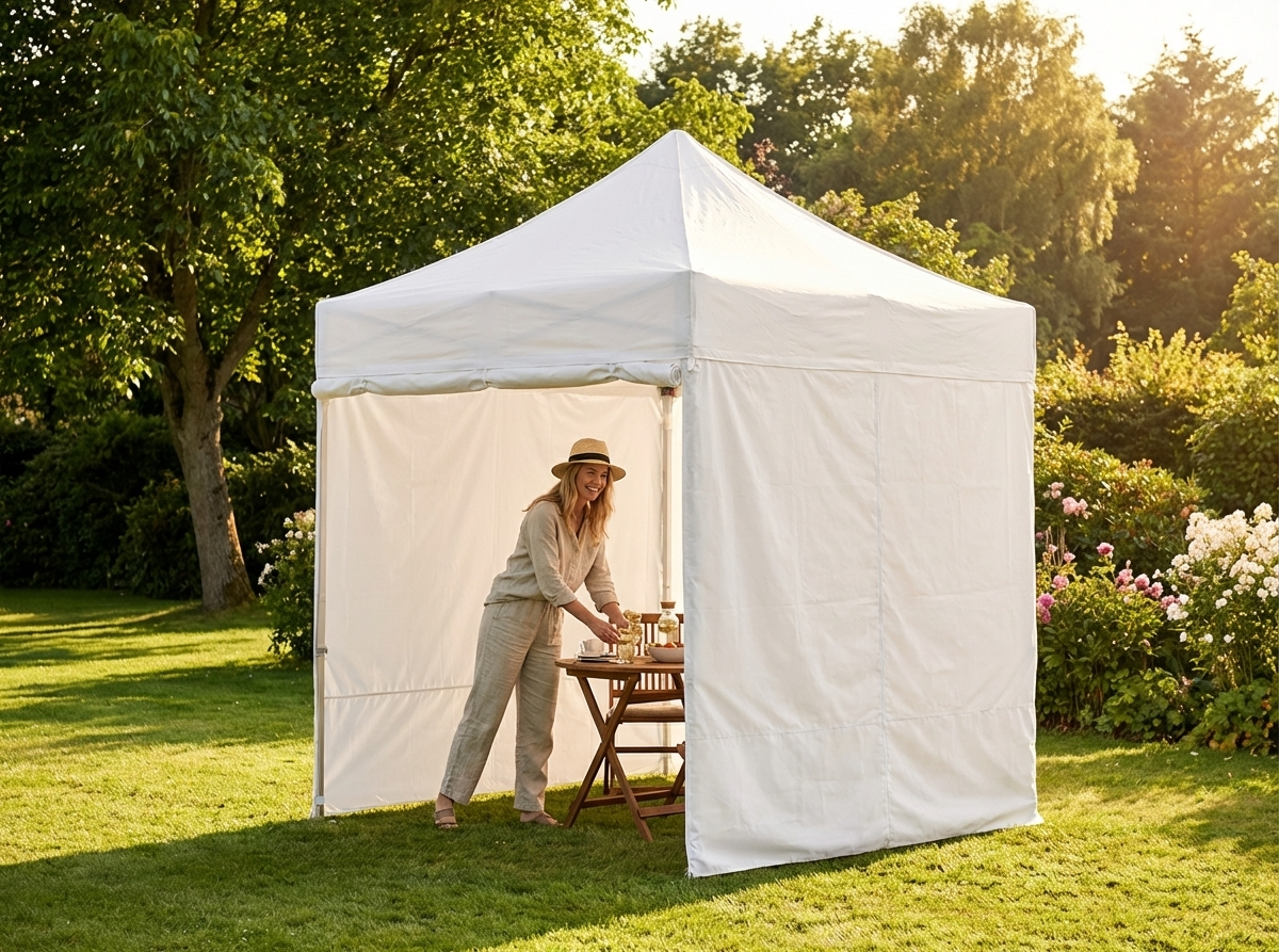 Pop up gazebo 2x2m white aluminium frame for outdoor events - product detail