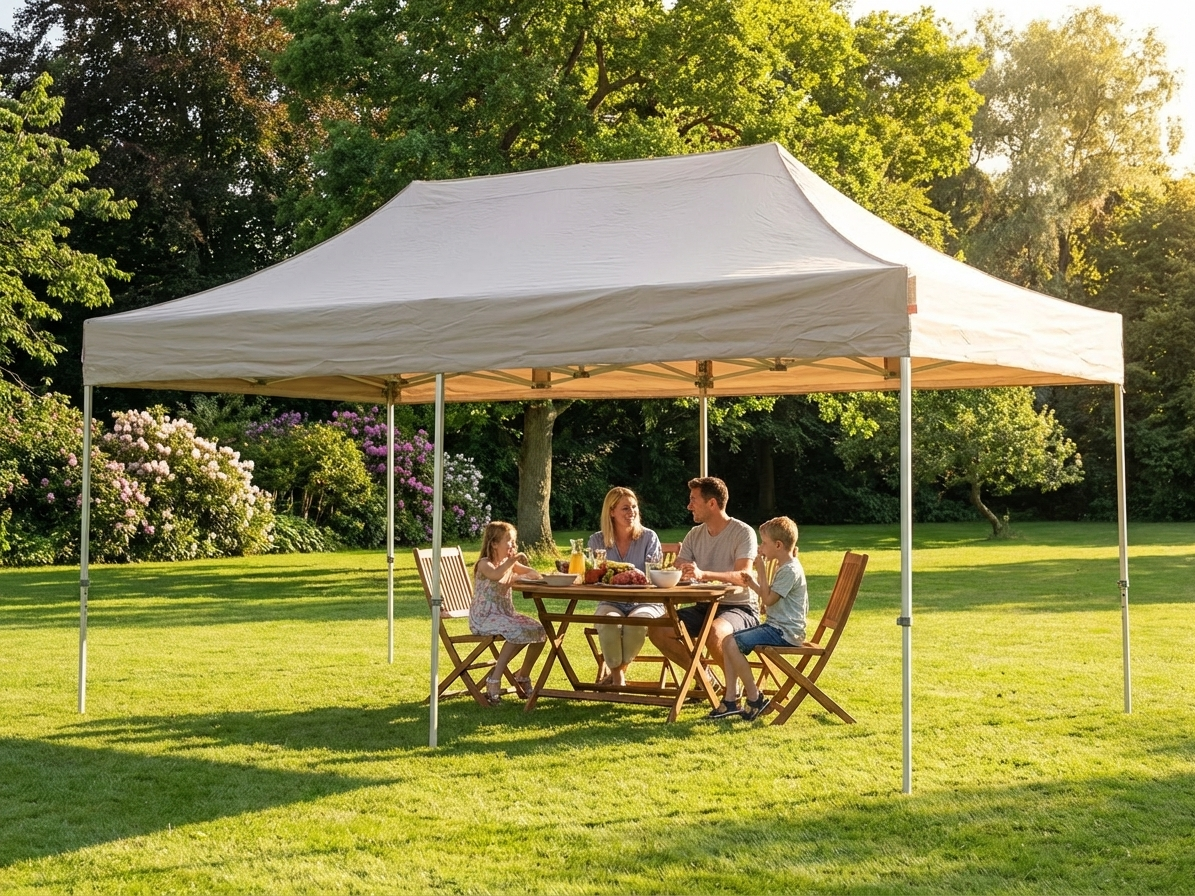 Latte Pop Up Gazebo 4x6 m with Steel Frame for Outdoor Events