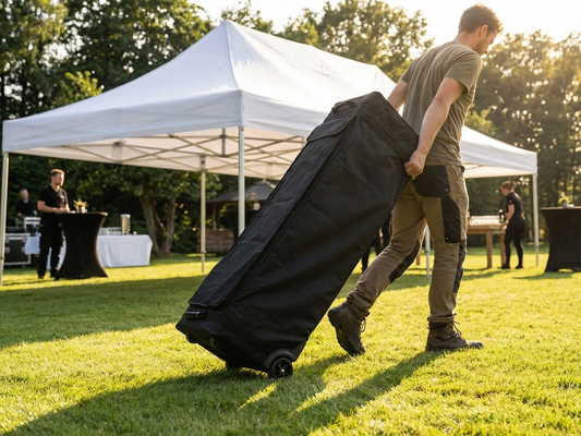 Black wheeled carry bag for outdoor events - product detail