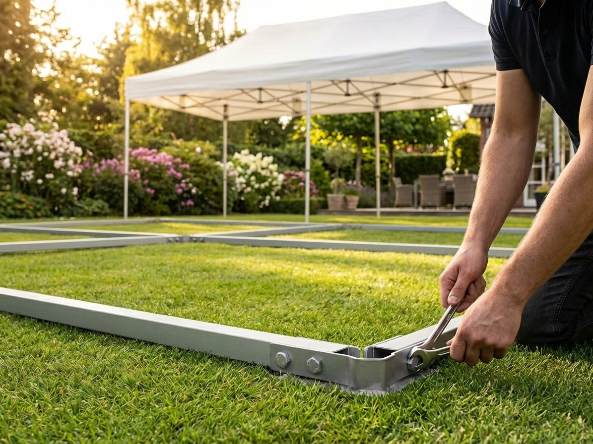Steel ground bar 4x8 m for tent support - product detail