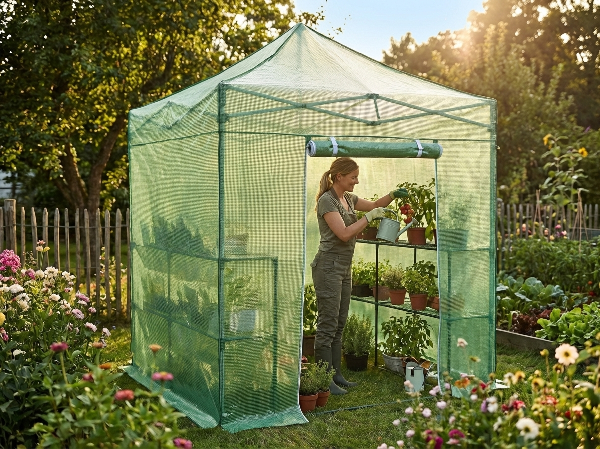 Greenhouse Cover 2x2 m Polyethylene Green/Transparent