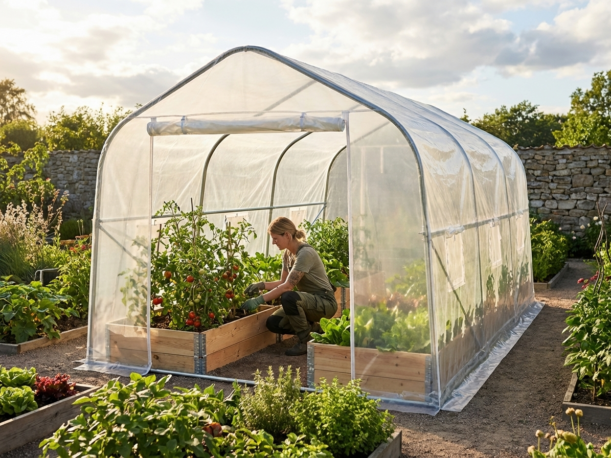 Polytunnel Greenhouse Roof Cover in Transparent PE Material - view 3