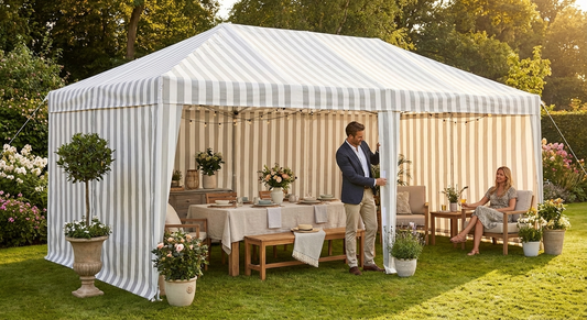 Roof Cover 5x8m White Grey Polyethylene Tarpaulin for Marquee - product detail