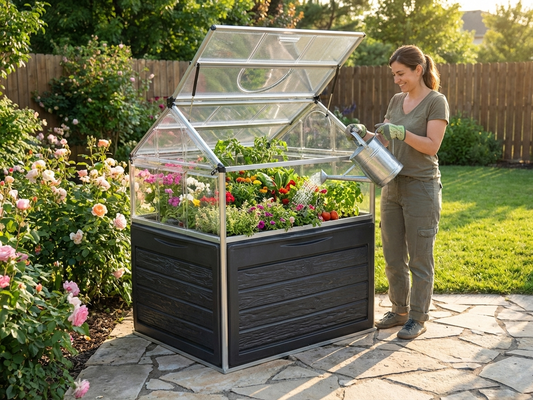 Mini Greenhouse with Polycarbonate and Aluminium for Garden Use