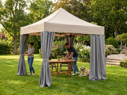 Pop Up Gazebo 3x3m Latte with Steel Frame for Outdoor Events