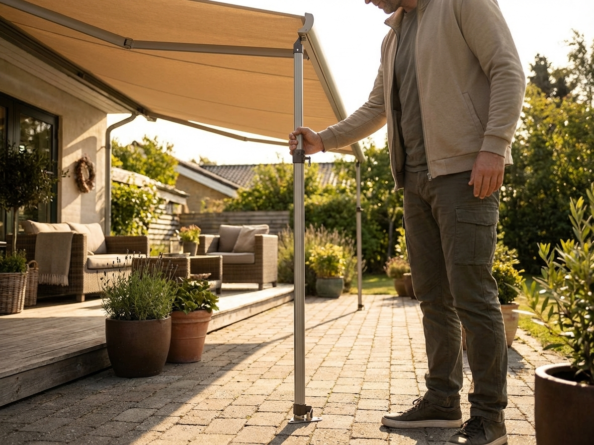 Adjustable aluminium leg in silver, ideal for various uses - view 3