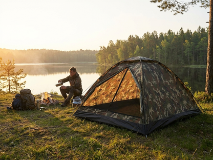 Camouflage tent for two people, perfect for camping - view 3
