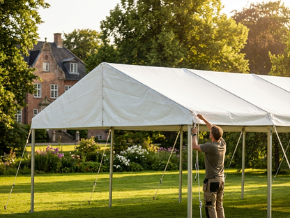PVC Roof Cover End Section for Semi-Pro CombiTents 6x4m White