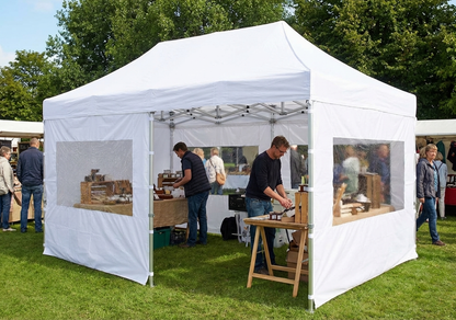 White pop-up gazebo with aluminium frame for outdoor use - product detail