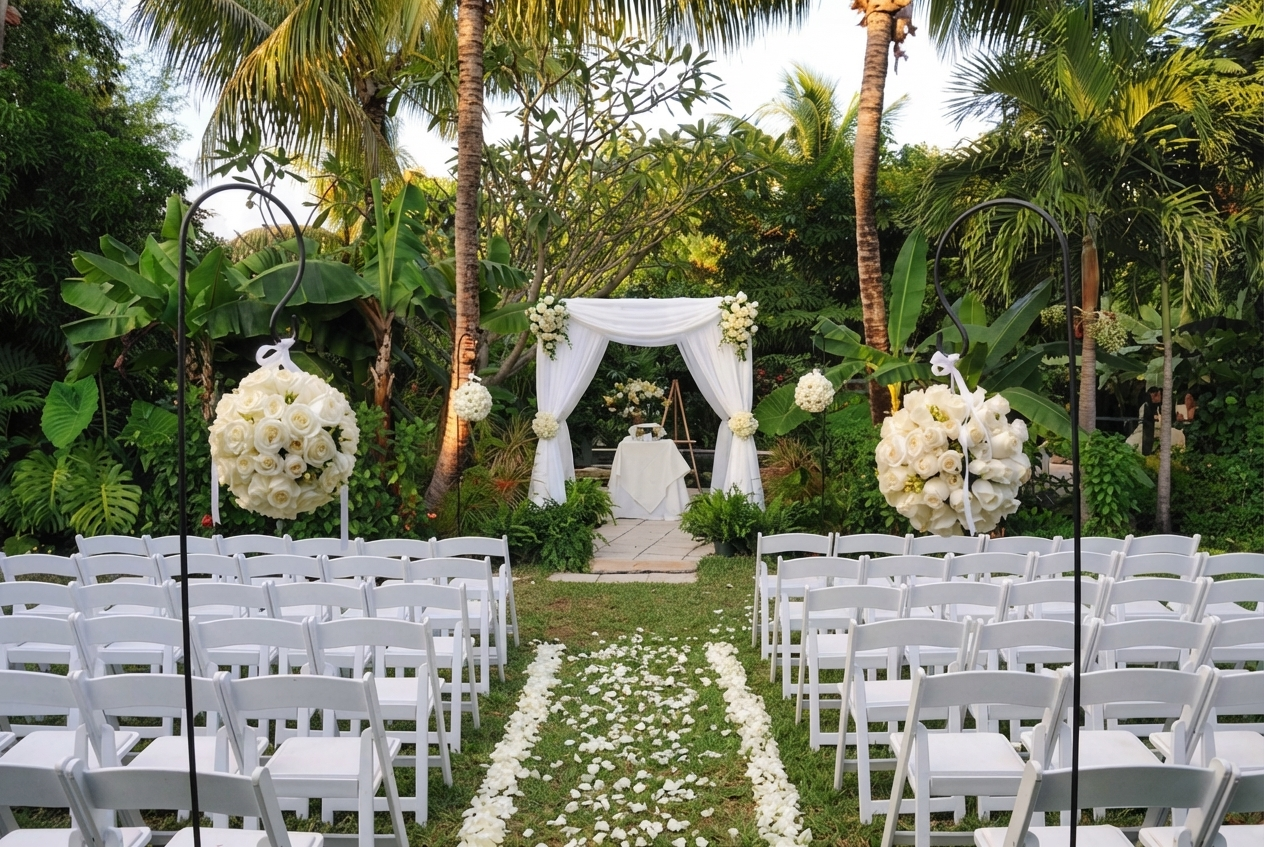 White padded folding chairs, ideal for indoor and outdoor events - product detail