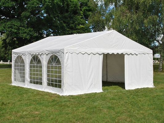 White PVC marquee 6x6m with galvanised steel frame - product detail