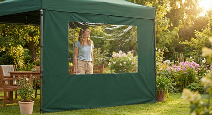 Green panorama sidewall, 3m, polyester PVC for outdoor events - product detail