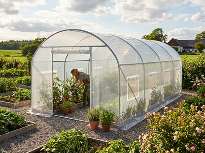 Polytunnel greenhouse cover 4x8x2m transparent foil