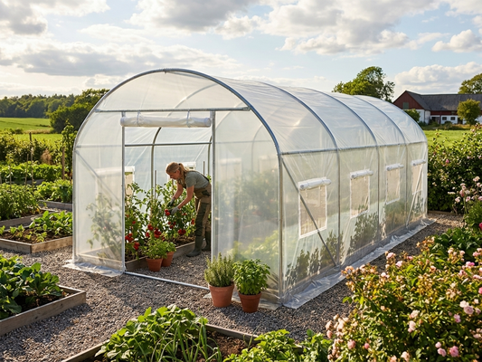 Polytunnel greenhouse cover 4x8x2m transparent foil