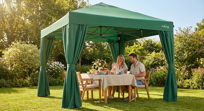 Pop Up Gazebo 3x3 m Green with Steel Frame