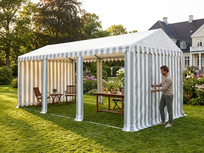 PVC Roof Cover for Marquee 4x8m White Grey - view 3