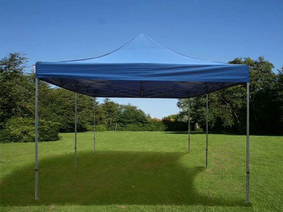 Pop up gazebo 4x8 m blue with steel frame for outdoor events