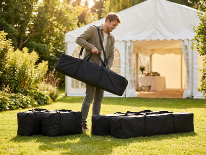 Black marquee carry bag made of polyester with PVC for outdoor use - view 3