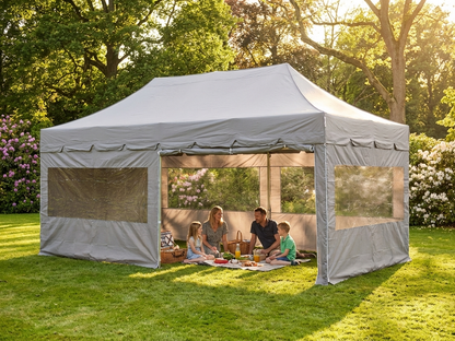 Pop up gazebo 3x6m Latte with steel frame for outdoor events