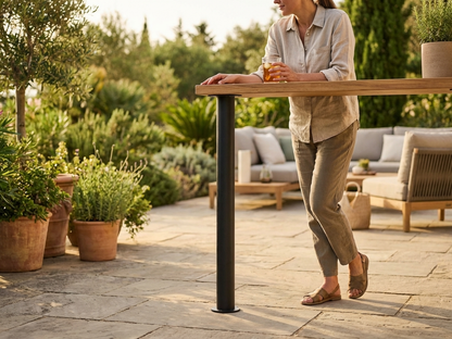 Standing leg in galvanised steel for industrial use, silver finish - view 3