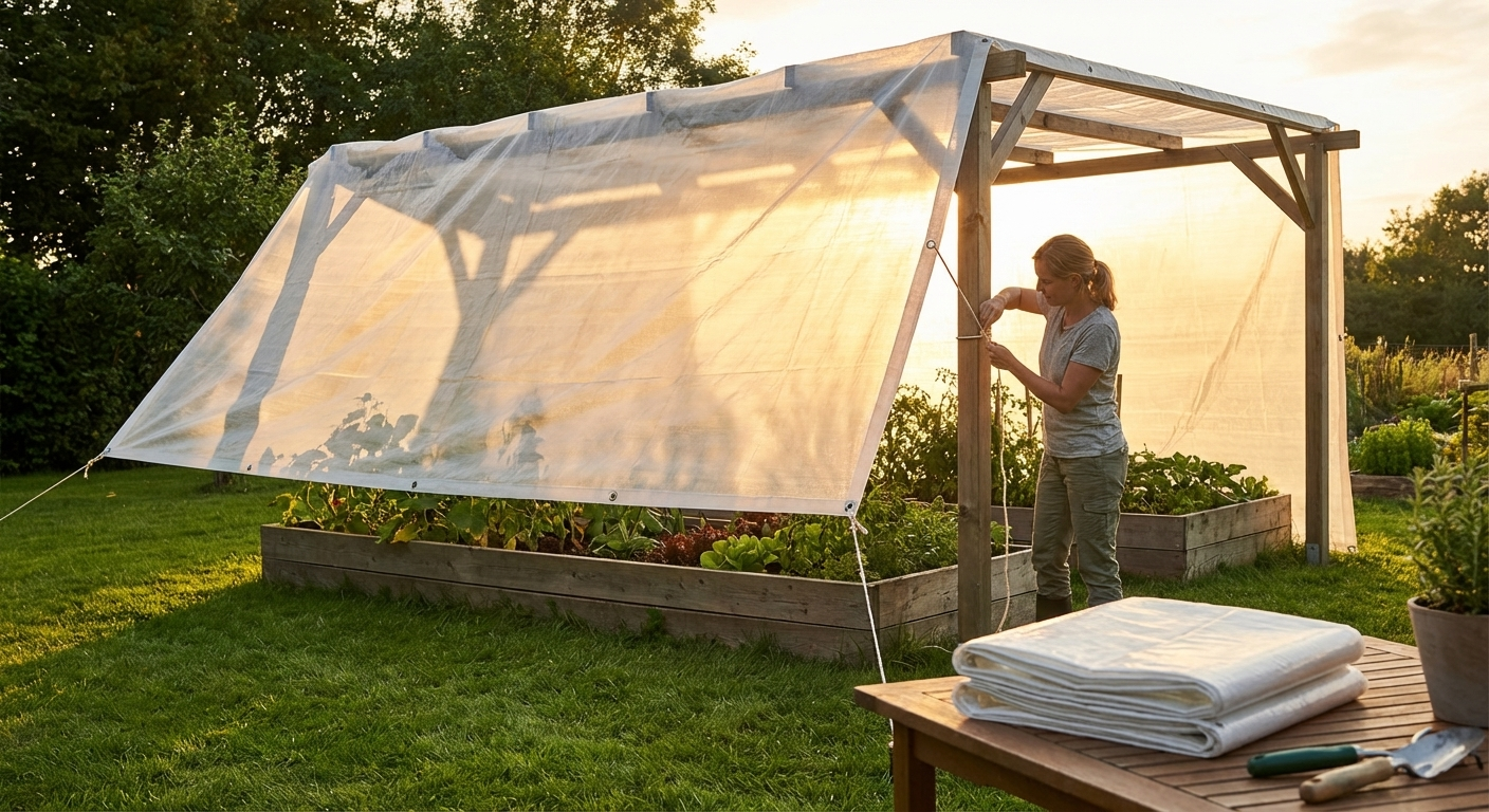 Translucent tarpaulin 6x10m PE 250 g/m² for outdoor use - product detail