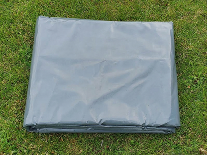 Grey PVC tarpaulin 6x8 m, flame retardant and waterproof