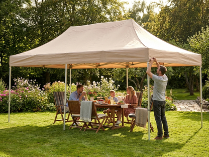 Gazebo Roof Cover 4x6 m Latte in durable polyester PVC - view 3