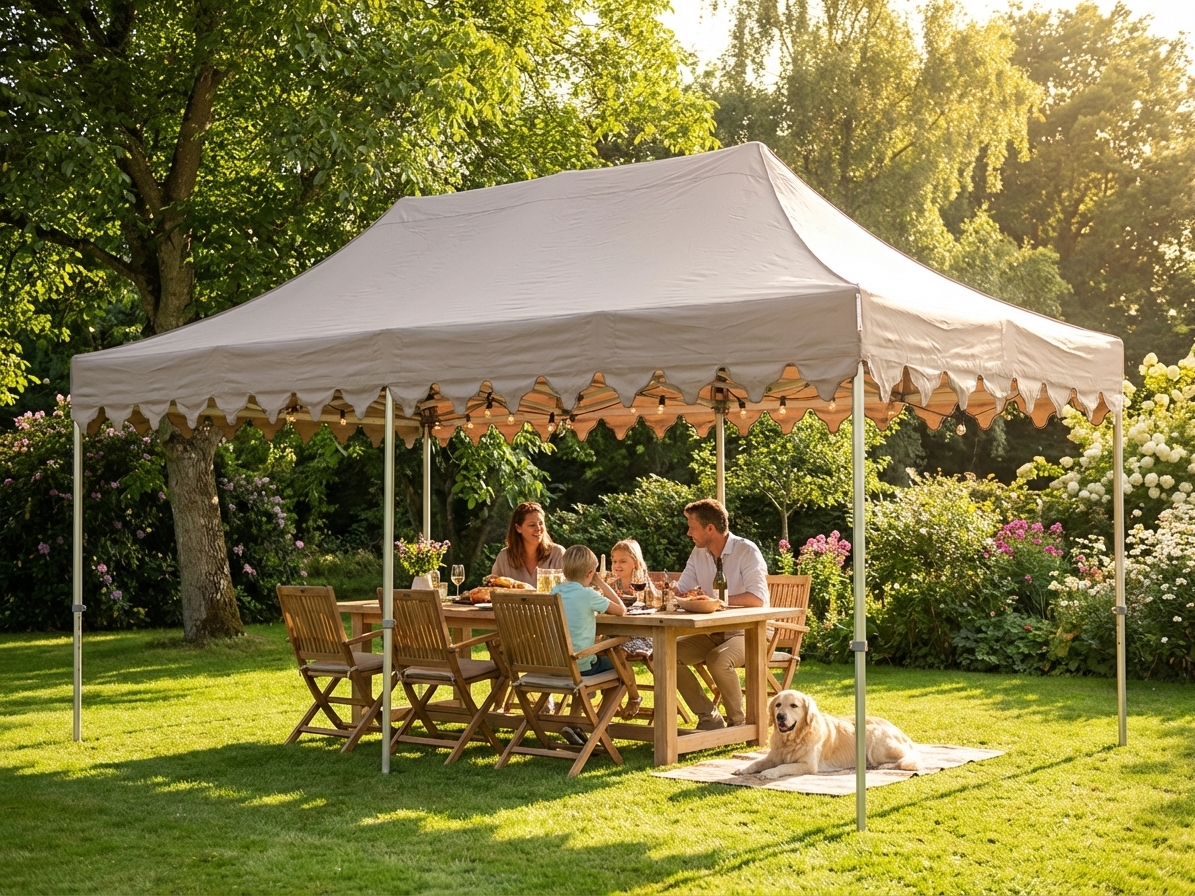 Pop Up Gazebo 3x6m in Latte with Steel Frame - product detail