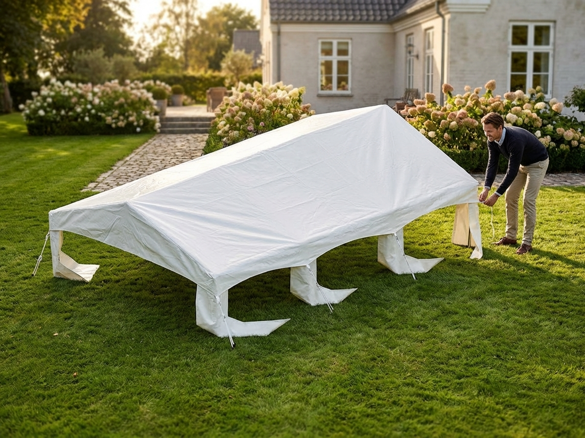 Marquee Roof Cover 4x6 m White PVC for outdoor events - product detail