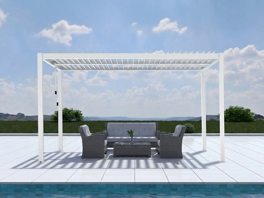 Aluminium pergola gazebo 3x4m in white, outdoor use - product detail