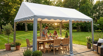 Marquee Roof Cover 3x6 m PVC White/Grey - view 3