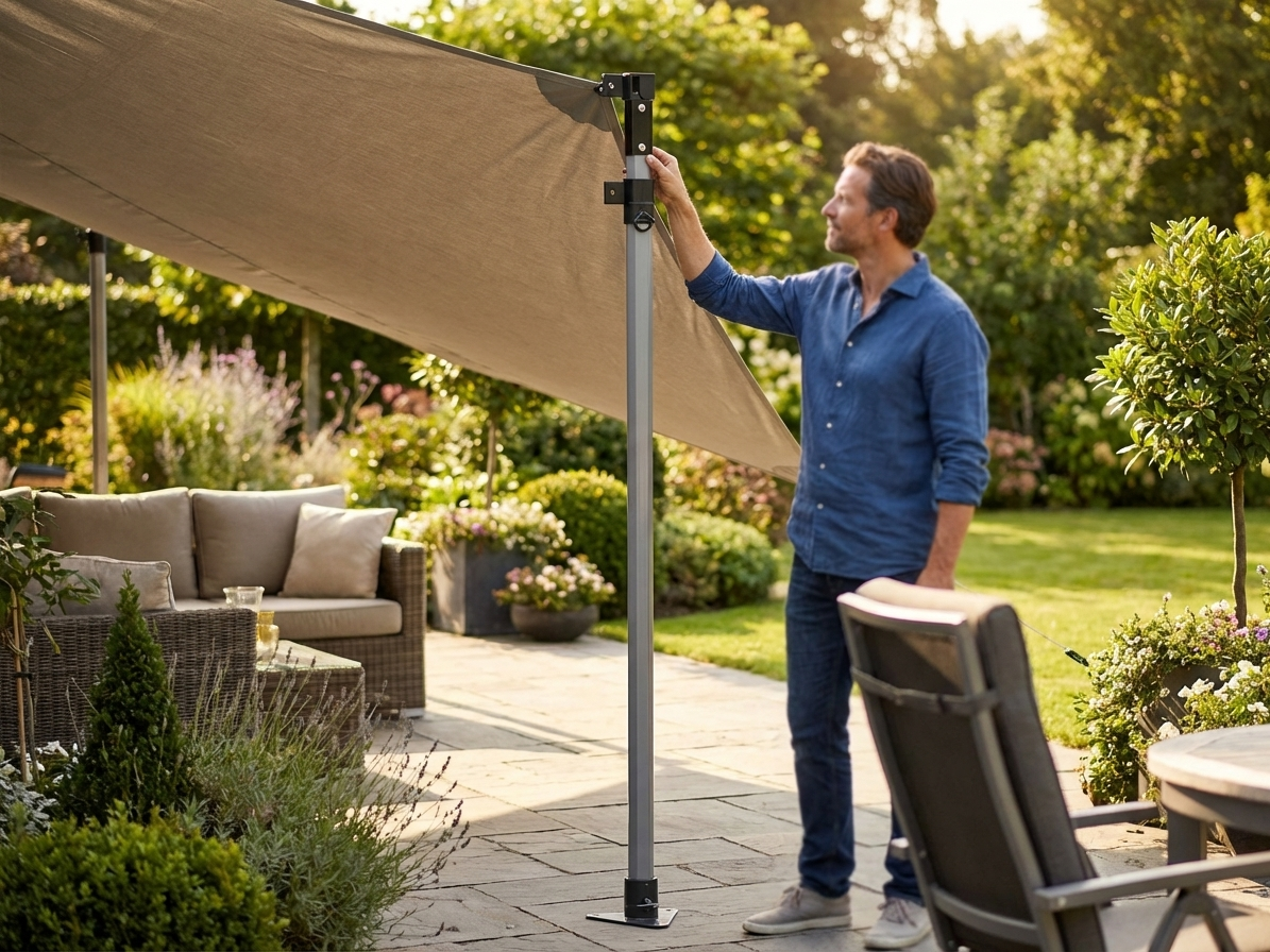 Adjustable grey corner leg made from aluminium for domestic and commercial use - product detail