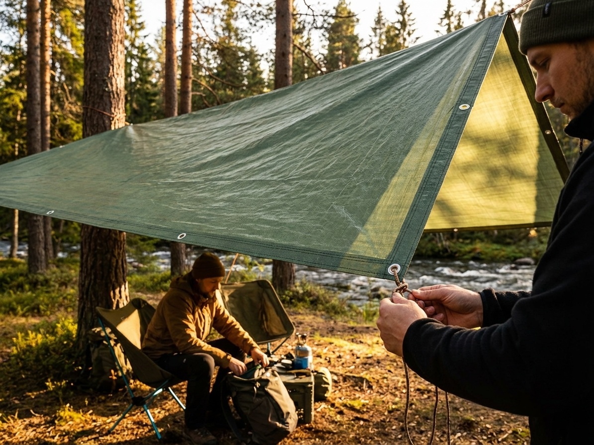 Green tarpaulin 10x15m for outdoor cover - view 3