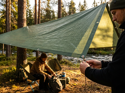 Green tarpaulin 10x15m for outdoor cover - view 3