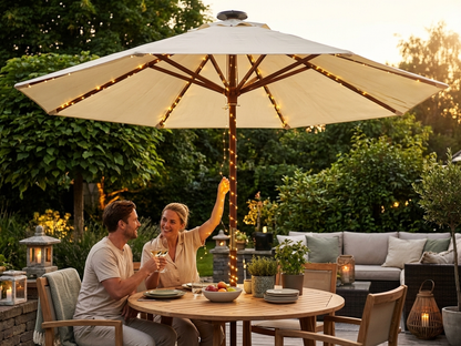 Warm white LED fairy lights for parasol use - view 3