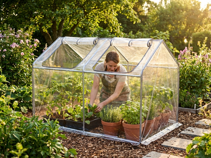 Transparent PVC mini greenhouse cover for plant protection - product detail