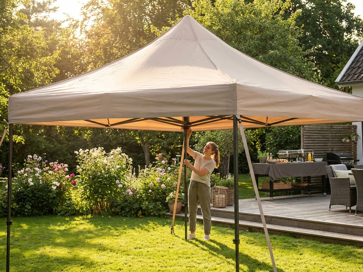 Gazebo Roof Cover 4x8m in Latte with Durable Polyester PVC - view 3