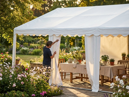 White marquee roof cover 4x6 m for event shelter - view 3