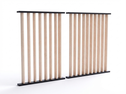 Fence set for BBQ pergola in black and wood finish, made from durable aluminium and plastic