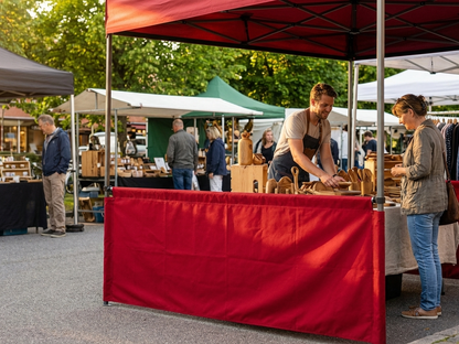 Red Gazebo Sidewall for Outdoor Events