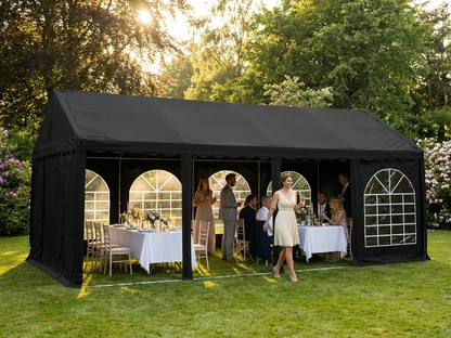 Black PVC/Polyester marquee 4x8 m for outdoor events - view 3