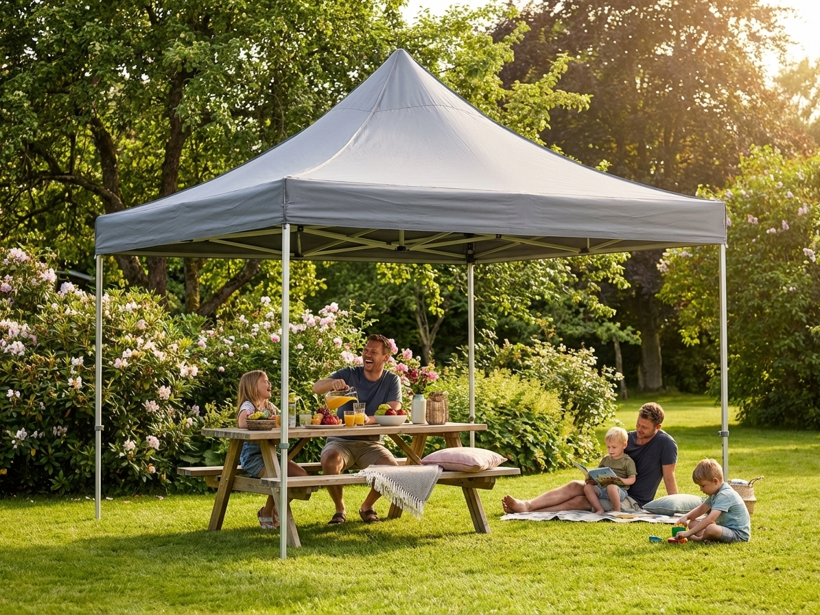 Pop up gazebo 4x4 m in grey with aluminium frame for outdoor events - view 3