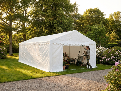 White Storage Tent 4x8 meters for Outdoor Use - product detail